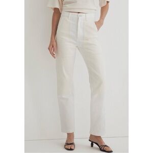 MADEWELL | The '90s Straight Jean: Two-Tone Workwear Edition White/Ecru, Size 26